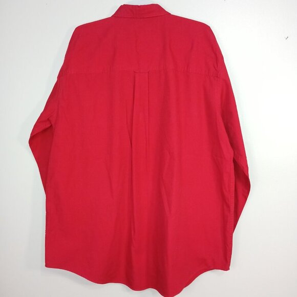 MENS CHAPS EASY CARE VARMOUTH RED BUTTON DOWN, SIZE 18 XL - Picture 4 of 5